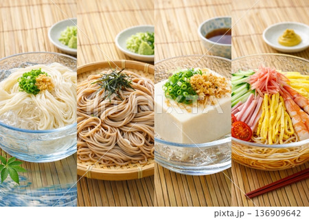 涼味フェア　涼味特集　料理提案　A3横　販売促進　ポスター 136909642