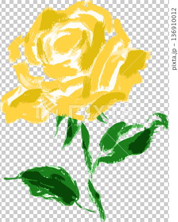 父の日のギフトに 手描き水彩風の黄色いバラ 一輪のイラスト 父の日のギフトに 手描き水彩風の黄色いバラ 一輪のイラスト 136910012