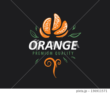 Healthy citrus slices artfully organized like flower petals. Bright orange segments designed as petals for nutritious snack presentation Healthy citrus slices artfully organized like flower petals. Bright orange segments designed as petals for nutritious snack presentation 136911571