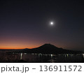 桜島から昇る月とさそり座（2026年元旦） 136911572