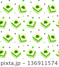 Seamless baklava pattern ideal for packaging textiles backgrounds branding 136911574