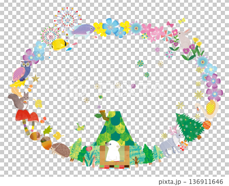 四季のイラスト 136911646