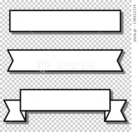 Set of ribbon frames and title labels for headings Set of ribbon frames and title labels for headings 136912154
