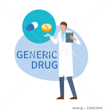 ジェネリック医薬品と男性 136912649