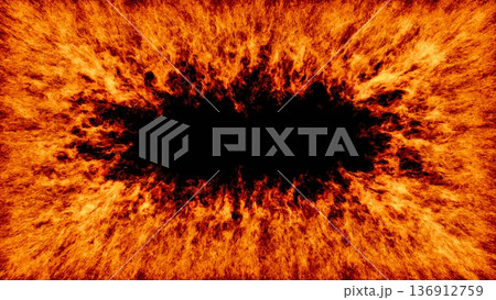 画面を激しく覆う炎の枠【バリエーション4】 136912759