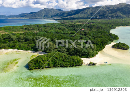 石垣島川平湾（ドローンによる空撮） 136912898
