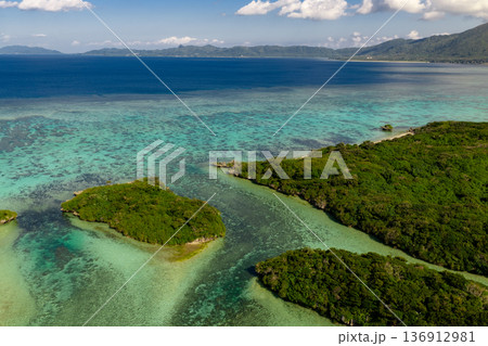 石垣島川平湾（ドローンによる空撮） 136912981