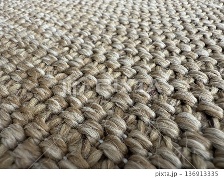 Closeup of woven texture with natural fibers, suitable for background or texture design use Closeup of woven texture with natural fibers, suitable for background or texture design use 136913335