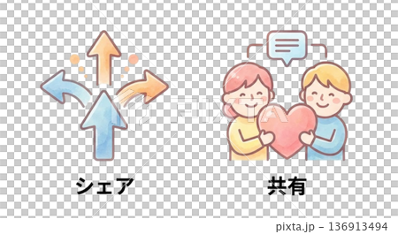 シェア・共有アイコン 136913494