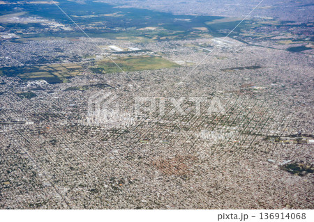 buenos aires aerial from airplane window buenos aires aerial from airplane window 136914068