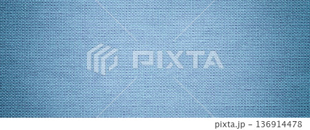 Texture light blue textile material background, macro weave pattern. Structure pastel fabric backdrop, vignette Texture light blue textile material background, macro weave pattern. Structure pastel fabric backdrop, vignette 136914478