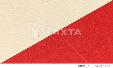 Light beige paper texture two color background with red diagonal split and copy space for template, banner, presentation Light beige paper texture two color background with red diagonal split and copy space for template, banner, presentation 136914482