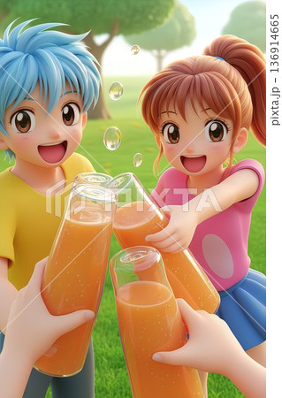 【オレンジジュースで乾杯しよう!】パーティーの締めに? 【オレンジジュースで乾杯しよう!】パーティーの締めに? 136914665