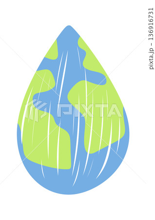 Earth planet shaped as drop Earth planet shaped as drop 136916731