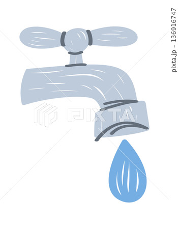 Tap with water drop element 136916747