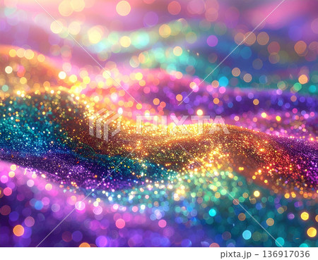 光の粒が舞う幻想的な背景 136917036