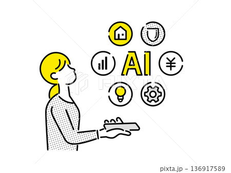 AI資産運用のイメージ AI資産運用のイメージ 136917589