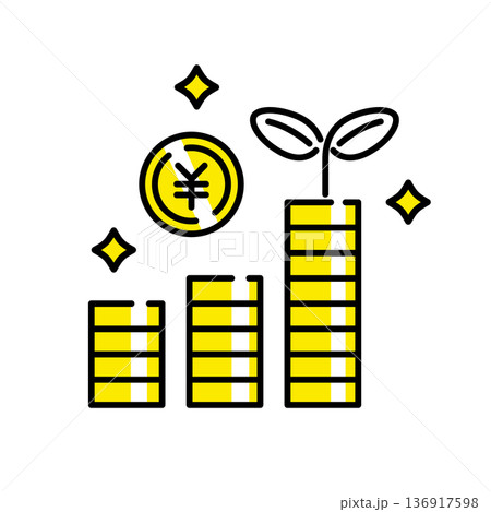 成長する資産のイメージイラスト 136917598