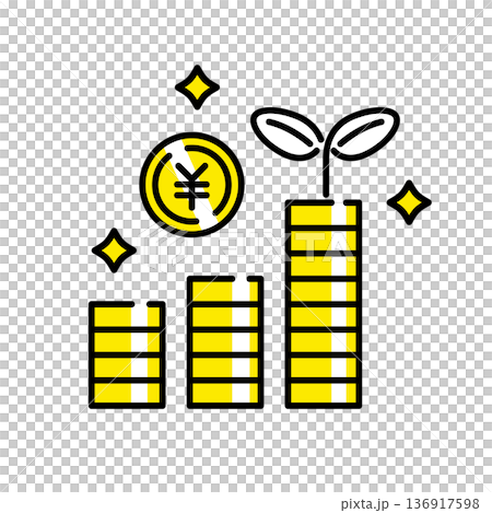 成長する資産のイメージイラスト 136917598