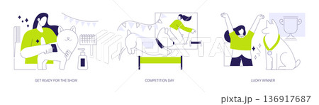 Pet show isolated cartoon vector illustrations se 136917687