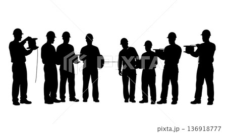 Black Solid Wire Spool Check Silhouettes Set of Six on White Background Black Solid Wire Spool Check Silhouettes Set of Six on White Background 136918777