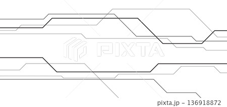 Abstract black circuit board technology connected lines electronics elements computer motherboard chip processor semiconductor digital on white background vector 136918872
