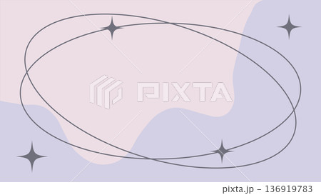 Stylish abstract background with modern geometric frame in the form of ovals Stylish abstract background with modern geometric frame in the form of ovals 136919783