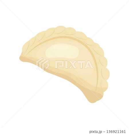 Dumplin dish of ukrainian cuisine  isolated on white background 136921161
