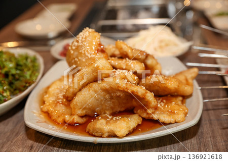 Sweet and Sour Pork (Tangsuyuk) 136921618