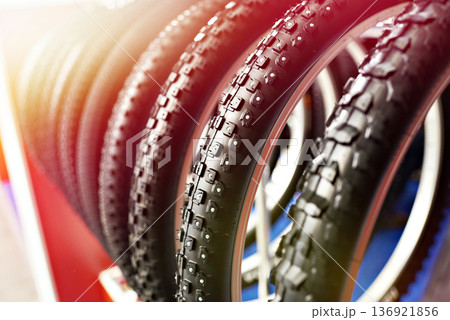 Bicycle winter tires in store Bicycle winter tires in store 136921856