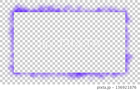 Glowing violet smoke frame illustration with transparent background, mist effect surrounding rectangular border creating mystical atmospheric template for digital projects Glowing violet smoke frame illustration with transparent background, mist effect surrounding rectangular border creating mystical atmospheric template for digital projects 136921876
