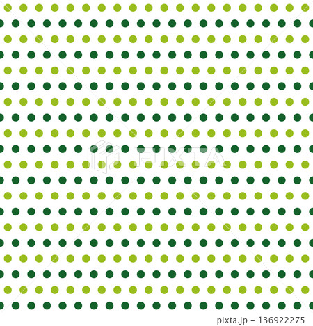 Green polka dot seamless pattern. Perfect for St. Patrick's Day designs. PNG and Vector illustration 136922275