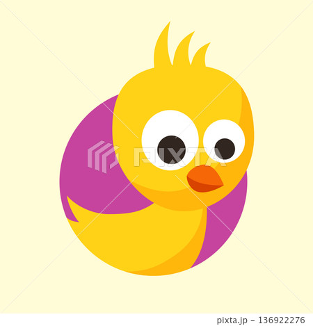 Cute small chick in a circle Cute small chick in a circle 136922276