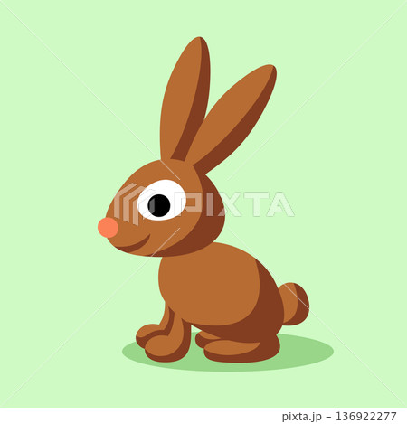 Little cute brown bunny 136922277