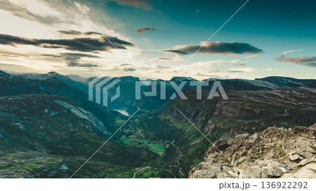 Geirangerfjord from Dalsnibba viewpoint, Norway Geirangerfjord from Dalsnibba viewpoint, Norway 136922292