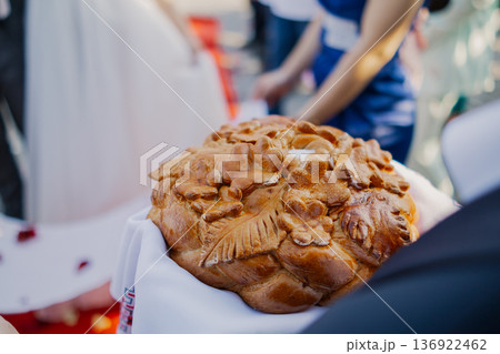 They greet guests with bread and salt 136922462