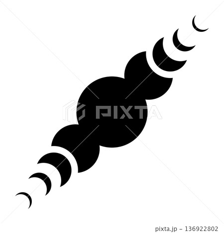 Moon phases cycle mystical vector illustration. Celestial lunar transformation symbol for design. 136922802