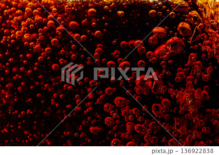 Carbonated drink is poured into a glass. Carbonated drink is poured into a glass. 136922838
