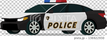 Law enforcement vehicle angled front side view illustration Law enforcement vehicle angled front side view illustration 136922930