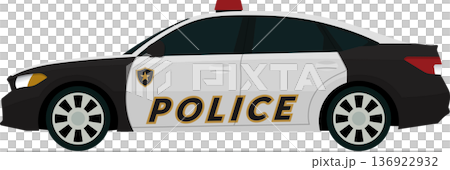 Law enforcement vehicle flat side view illustration Law enforcement vehicle flat side view illustration 136922932