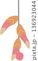 Flat style illustration of a colorful feather toy for cats to play . PNG 136923044