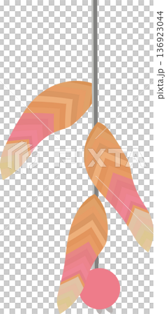 Flat style illustration of a colorful feather toy for cats to play . PNG Flat style illustration of a colorful feather toy for cats to play . PNG 136923044