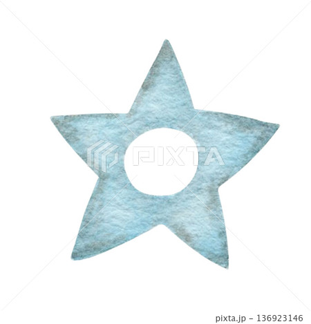 Star blue watercolor isolated illustration on a white background. Simple baby shower clip art for boy`s first birthday and newborn sleep design in pastel colors Star blue watercolor isolated illustration on a white background. Simple baby shower clip art for boy`s first birthday and newborn sleep design in pastel colors 136923146