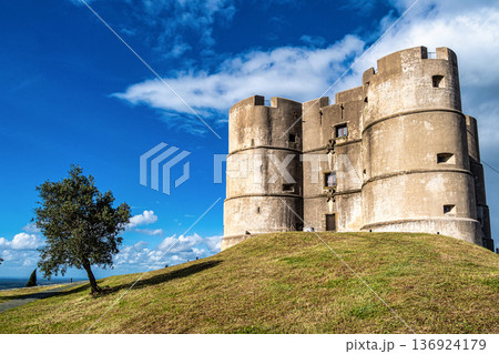 Evoramonte Castle in Portugal. Medieval castle in the village of Evora Monte, in the Alentejo region in Portugal 136924179