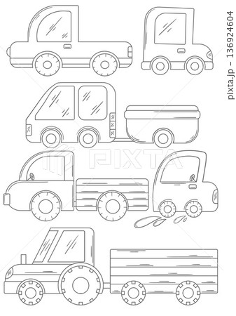 Set of cute illustration. Perfect for kids designs, posters, stickers 136924604