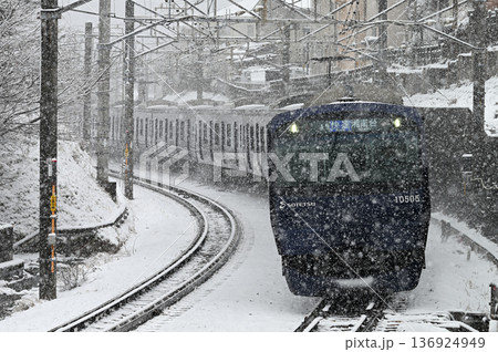 雪の中を走る相鉄10000系電車 雪の中を走る相鉄10000系電車 136924949
