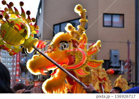 南京町春節祭 南京町広場で龍が舞う 南京町春節祭 南京町広場で龍が舞う 136926717