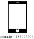 黒のスマホ・タブレットアイコン_さり気なくシンプル猫顔 136927204