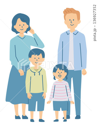 4人家族のイラスト 136927352