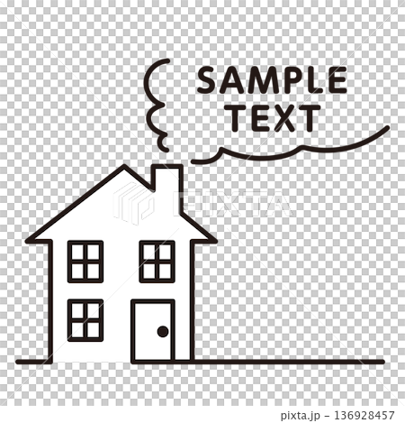 Simple house icon title frame Simple house icon title frame 136928457